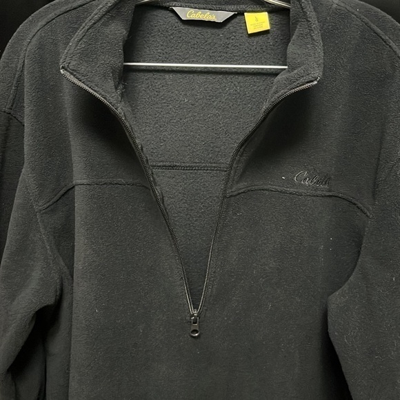 𝅺CABELA- black 3/4 zip pullover fleece - Picture 4 of 4